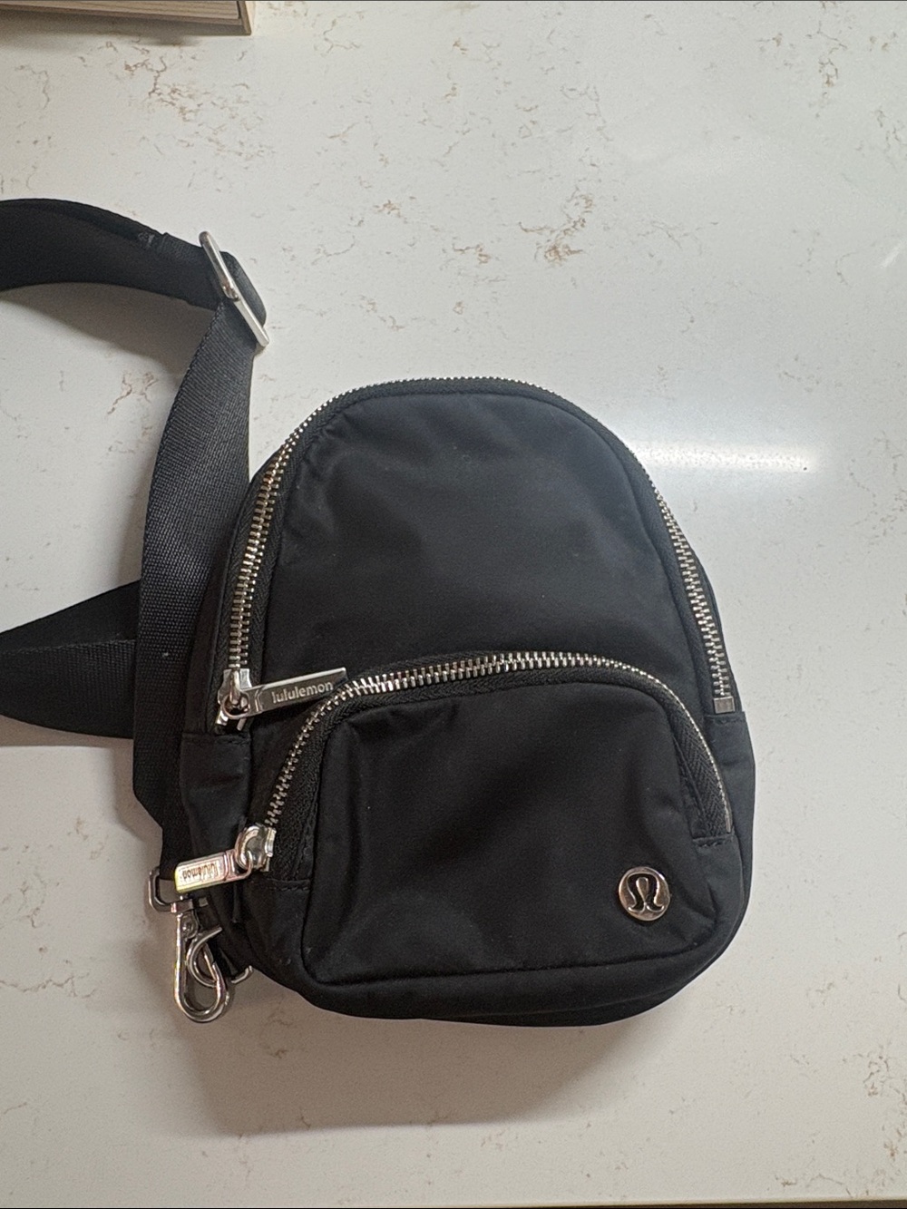 lululemon athletica Black Mini Crossbody Sling Bag